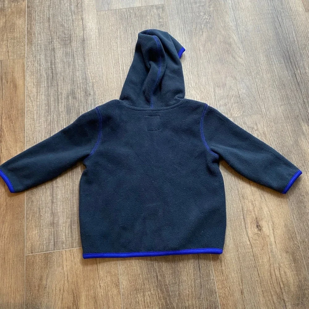 Old Navy Kids Navy‎ Blue Fleece Full Zip Hoodie 12-18 Months Blue Trim, Spring